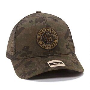Fan Favorite Milwaukee Brewers Baseball Trucker Cap Adjustable Hat Camouflage
